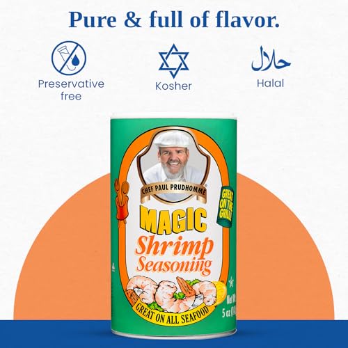 Magic Seasoning Blends Shrimp Magic Seasoning, Bold Flavor for Seafood, Gluten-Free for Recipes, Spice Blend with Garlic & Paprika, 5 oz