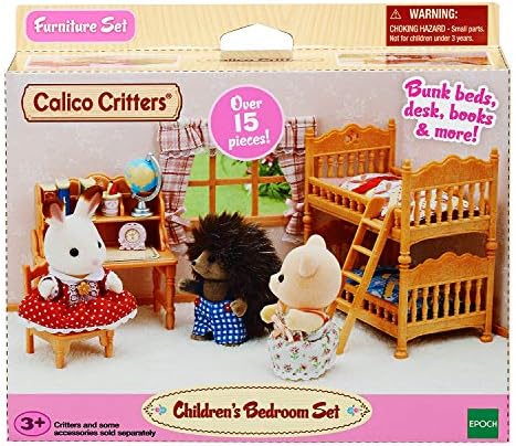 Calico Critters - Children's Bedroom Set - Dollhouse Furniture Sets | Decorate the kids' room with beds and desk-to-toy details - a cozy setup for