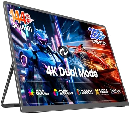 UPERFECT 18.5" 120Hz Portable Monitor, 125% sRGB Large Gaming Monitor