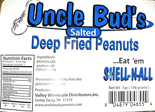 Deep Fried Peanuts | Eat 'Em Shell-n-all | 7 oz. | 2 Pack (Salted)