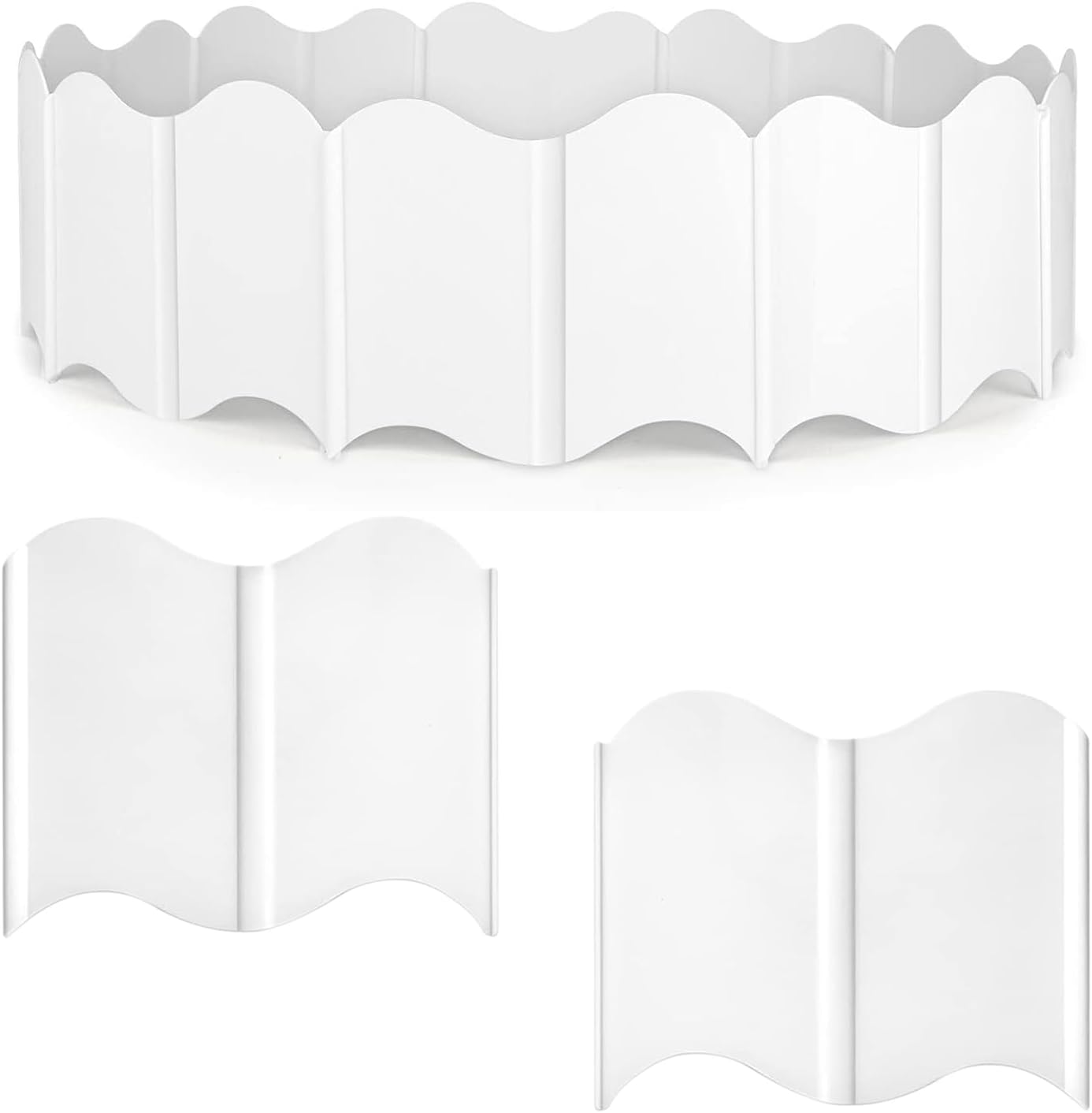 Orgrimmar Garden Edging Kit 40PCS Pound-in Interlocking Black(20”x5.3”)
