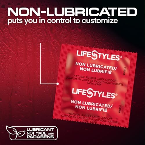 LifeStyles Non-Lubricated Natural Rubber Latex Condoms Value Pack, 100 Count
