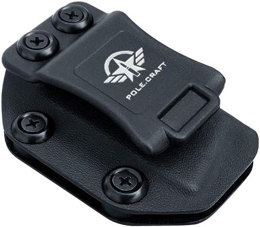 POLE.CRAFT IWB/OWB Magazine Holster Kydex - Mag Carrier Fits: 9mm .40 Double Stack / 9mm .40 Single Stack - P365 1911 Glock 19 19X 17 26 27 28 43 22