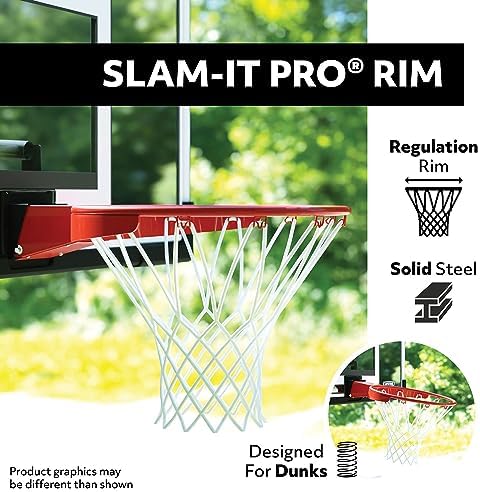 Lifetime 71526 Backboard and Rim Competition Combo Black/Orng, 54-Inch
