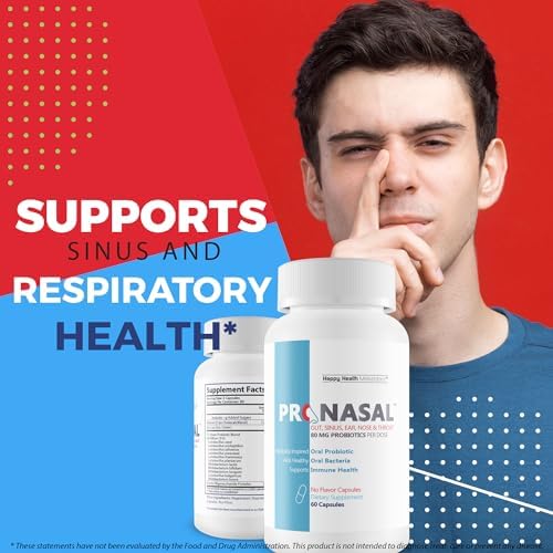 Pro Nasal - Our Best Sinus Support Supplement - Ear Nose Throat Probiotics - Sinus Probiotic for Natural Sinus Support - Oral Probiotics for Mouth