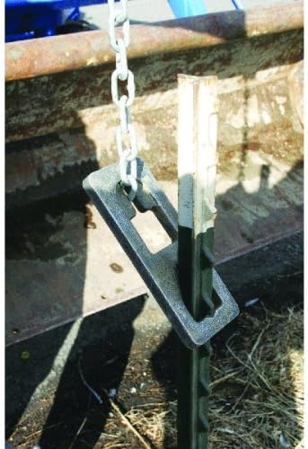 SpeeCo Metal T-Post Puller - 17 lb Quick Fence Removal | Innovative Slot for Tractor, Chain, Jack, or S-Hook Applications, Farm, Ranch