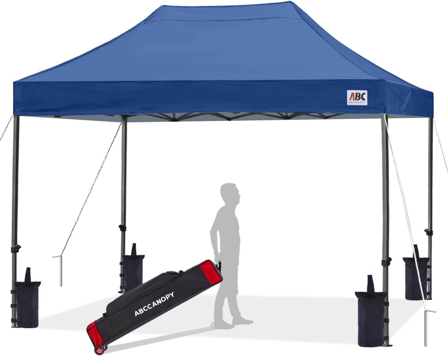 ABCCANOPY Patio Pop Up Canopy Tent 10x10 Commercial-Series (Black)
