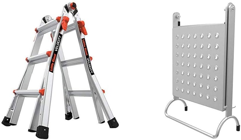Little Giant Velocity, Aluminum Ladder, 14 ft Reach, 15413-001 | Telescoping Multi-Position Ladder with Extension, A-Frame, 90-Degree & Trestle Modes, 300 lbs. Rating