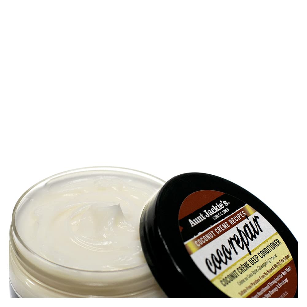 Aunt Jackie's Coconut Crème Recipes Curl Boss Coconut Curling Hair Gel for Natural Curls, Coils and Waves, 15 oz