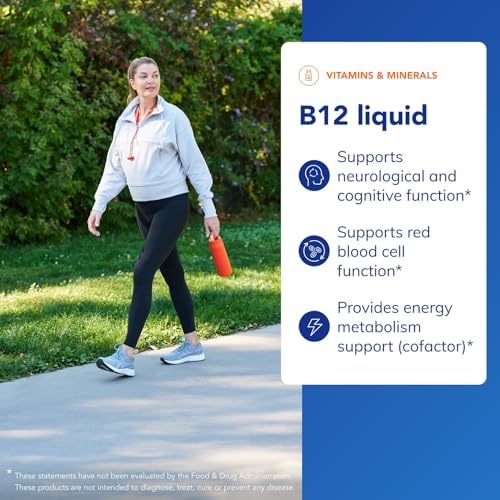 Pure Encapsulations B12 Liquid | 1, 000 mcg Vitamin B12 (Methylcobalamin) Supplement to Support Nerves, Immune Health, Energy