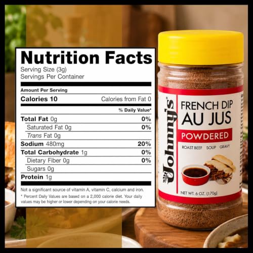 Johnny's - French Dip Concentrated Au Jus Sauce - 6 oz | Concentrated Au Jus Sauce, Rich Beef Flavor, Ideal For French Dip Sandwiches, Roast Beef