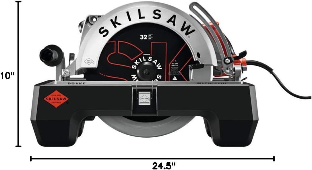 SKIL 16-5/16 In. Magnesium Worm Drive Skilsaw Circular Saw - SPT70V-11 | Cuts thick stock in one pass, square-cut footplate, brass gearing