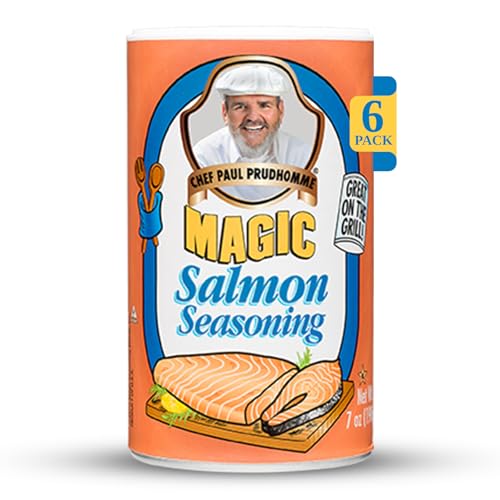 Chef Paul Prudhomme's Salmon Magic Seasoning, With Herbs & Spices, Seafood for Cooking, Fish Blend, Kosher & Halal Certified, 7 oz, 3-Pack