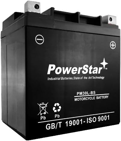 PowerStar Replacement for ETX30LA Group BTX30L AGM Ready-To-Ride Power Sport Battery 380 CCA