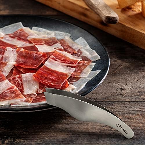 Non-Slip Ham Tongs - Anti-Skid Ham Tweezers Jamonprive - Perfect for Thin Slices of Serrano Ham, Ibérico Ham and Italian Prosciutto (Ham Tongs)