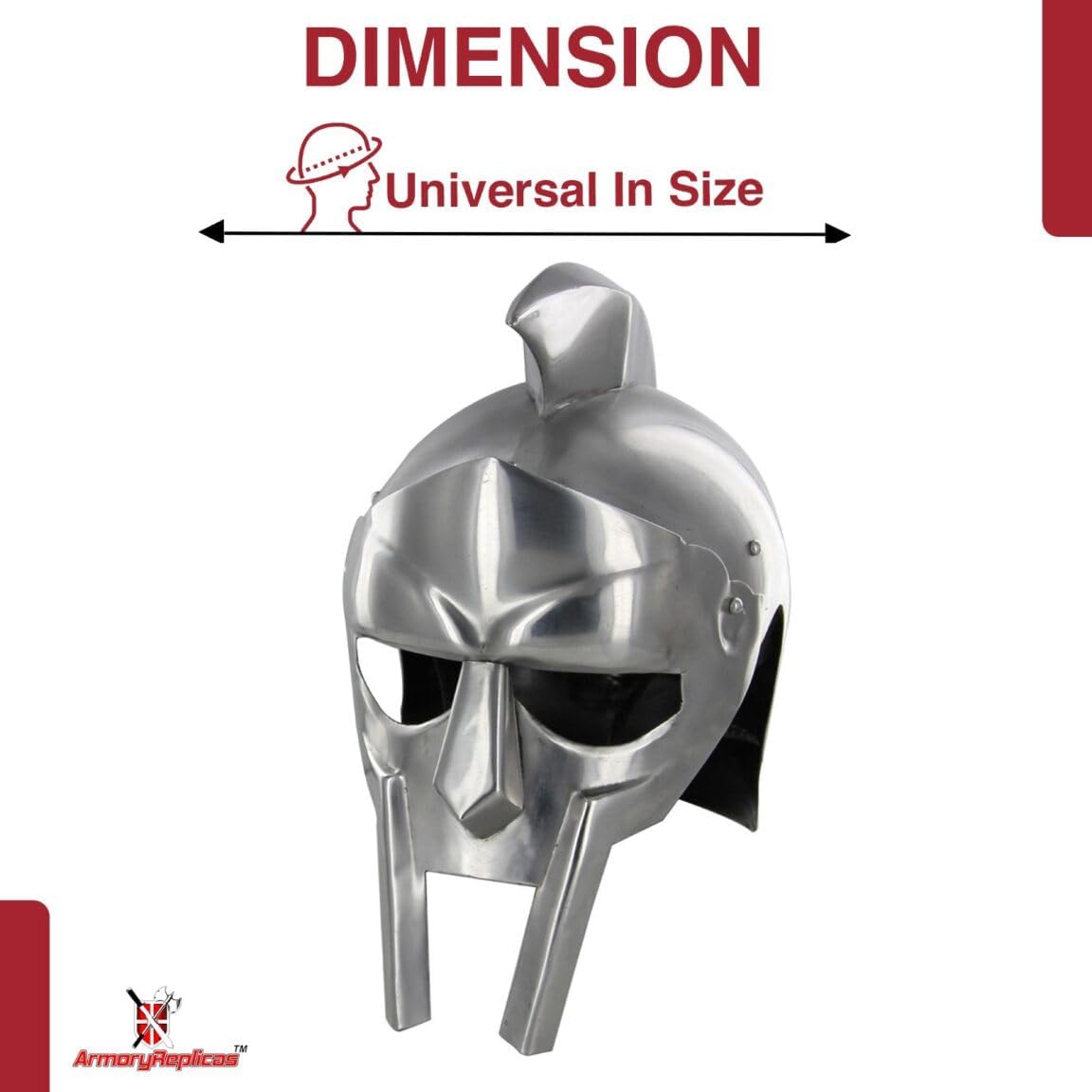 Armory Replicas Maximus Roman Gladiator Blackened 18g Helmet