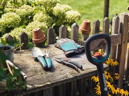 GARDENA (8906) Adjustable Bypass Garden Pruning Shears for Trees, Roses, and Flowers up to 1". Heavy Duty Professional Scissors with Steel Cutting Blades, Sharp Trimming Pruners. Made in Germany