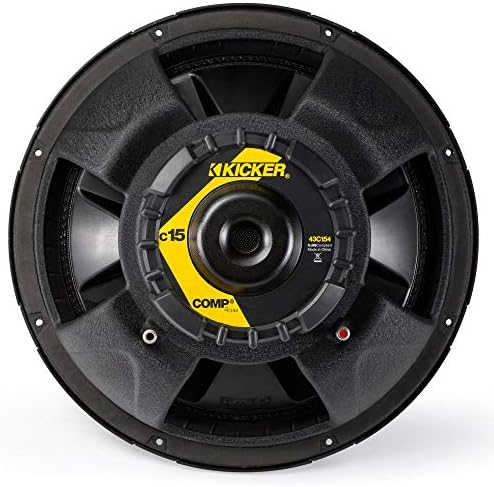 KICKER Comp 15-inch (38cm) Subwoofer, 4-Ohm, RoHS Compliant | Deep low-end punch, ported or sealed box ready, factory system upgrade