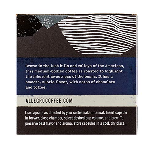 Allegro Coffee, Coffee Breakfast Blend Pods Organic 10 Count, 3.8 Ounce