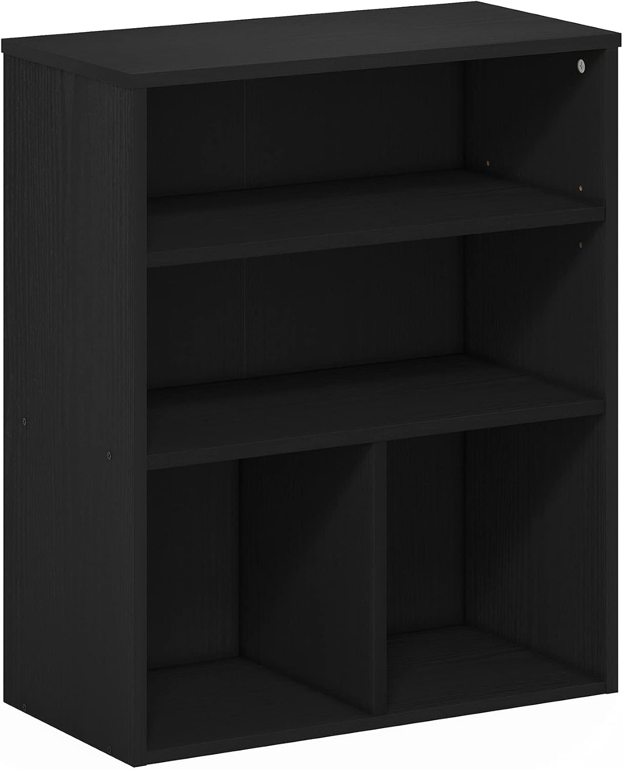 Furinno Jaya Book Shelf, 3-Tier Bookshelf, Bookcase with Adjustable Shelves, 9.5 x 24.5 x 40.3, for Organization and Storage, for Living Room, Bedroom, Home Office, White