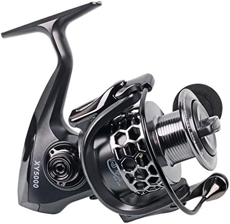 Sougayilang Fishing Reel 13+1BB Light Weight Ultra Smooth Aluminum Spinning Fishing Reel with Free Spare Graphite Spool