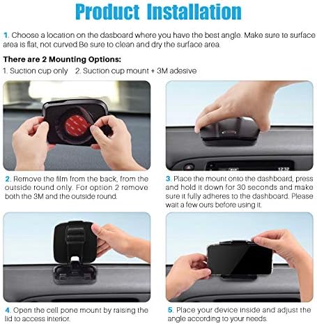 GPS Holder for Car, GPS Dash Mount for Garmin, Nuvi Drive Dezl Drivesmart, Tomtom, Magellan Roadmate, Rand McNally, Navman