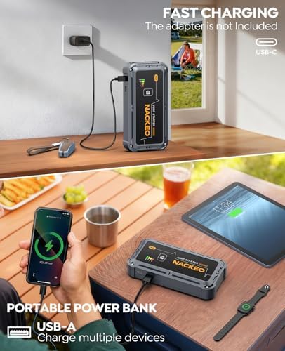 Car Jump Starter 7000A Car Battery Jump Starter Portable Pack for Up to All Gas and 10.0L Diesel Engine 12V Jump Box, Jump Pack