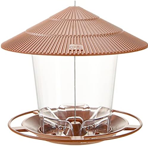 Hanizi Bird Feeder Outdoor Hanging for Wild Bird Seed, Brown