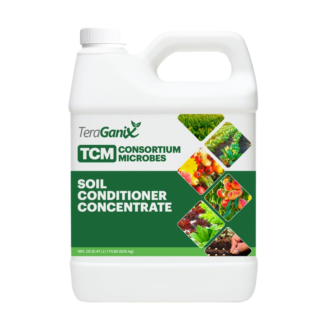 TeraGanix TCM Soil Conditioner (1 Btl = 16 Gal), Microbial Inoculant Concentrate, Plant Growth, Root Enhancer, Liquid Probiotic for Soils & Plants