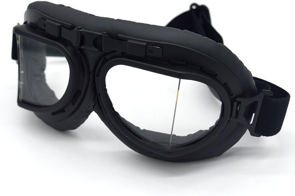 Motorcycle Goggles Anti Fog&Wind&Dust&Sand Aviator Pilot Motocross | Dirt Bike Atv Riding Goggles with Yellow Lens,Fit Over Glasses or Helmet