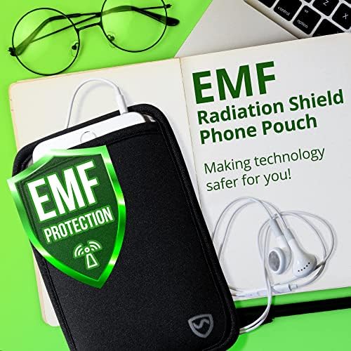 SYB Shield Your Body Anti Radiation Cell Phone Pouch, Cell Phone Sleeves for Blocking EMF, Radiation Blocker for Cell Phone, Black, XL, for Phones Up to 3.25-inches Wide (7 x 4.25 Inches Pouch Size)
