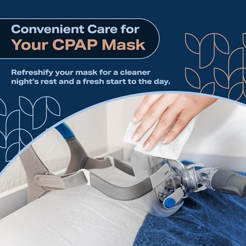 CPAP Mask Wipes (320 Count) + 8 Travel - Premium Large and Moist Cleaning Wipes for Mask | Cleaner, Unscented, CPAP Cleaning Supplies
