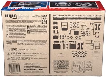 MPC 1975 Datsun Pickup BRE Model Kit – 1:25 Scale Plastic Truck Model, Wide-Body Racer or Stock Build, 129 Parts