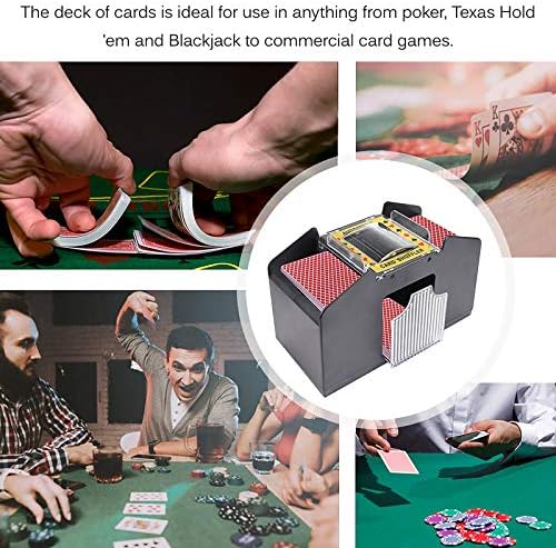 Automatic Card Shuffler for Five Crowns Card Game, Battery Operated Poker Shuffling Machine, Poker Card Shuffler