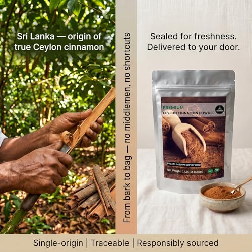 Ceylon Cinnamon Powder (1lb), Ground Premium Quality by Naturevibe Botanicals | Gluten-Free, Keto Friendly & Non-GMO (16 ounces)