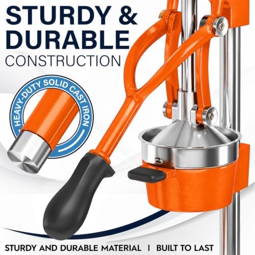Eurolux Ultra-Premium Cast Iron Juicer | Extra-Large, Heavy Duty, Commercial Grade