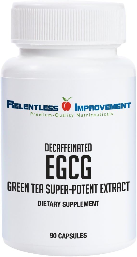 EGCG Green Tea Extract 90 Capsules 670mg Extract Per Capsule Standardized to High Potency 98%+Polyphenols 60% EgCG Very Low Caffeine Gentle On