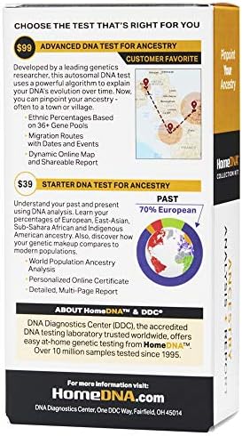 Ancestry Analysis + Report | Choose The Test That's Right for You | at-Home DNA Test Kit | Lab Fees NOT Included | Kit ONLY