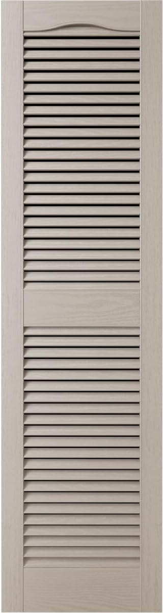 14 1/2"W x 60"H EverColor Open Louver Exterior Vinyl Shutters, w/Installation Shutter-Lok's & Matching Screws (Per Pair), Black