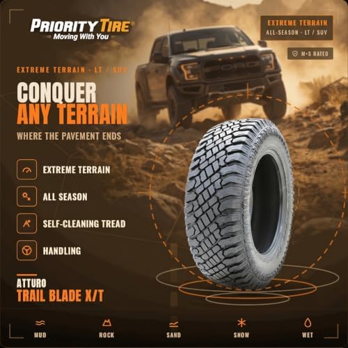 Atturo Trail Blade X/T 235/65R17 108H XL All Season 17 inch Tire | Truck/SUV Extreme Terrain All Season Traction 108H Rated Extra Load Radial Construction Black Sidewall Tire
