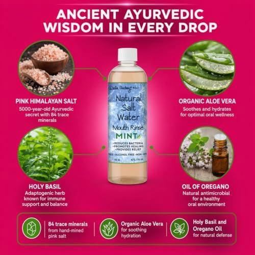 Dale Audrey Pink Himalayan Salt Water Rinse, Cinnamon Mouthwash, 16 oz