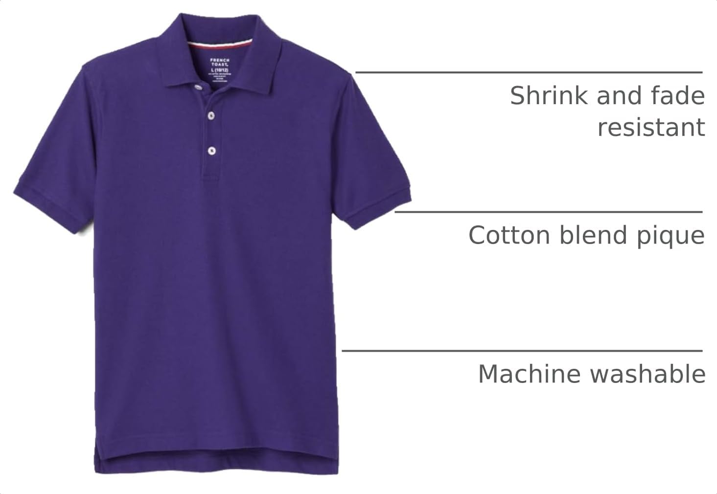 French Toast Kids' Pique Polo (Standard & Husky)
