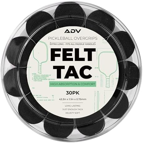 ADV FeltTac Pickleball Paddle Grip Tape - Absorbent Dry Non-Slip Overgrip