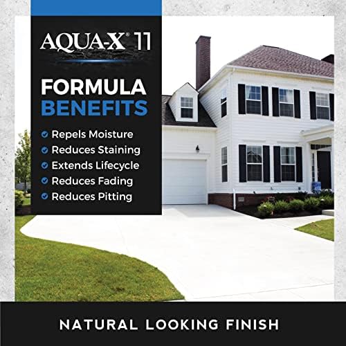 1 Gal. AQUA-X 11 Clear Penetrating Concrete Sealer & Stone | Natural Finish | Professional Grade | Indoor & Outdoor | Fast Dry and Long Lasting Protection