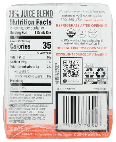 Honest Kids, Strawberry Peachy Keen, 48 Fl Oz