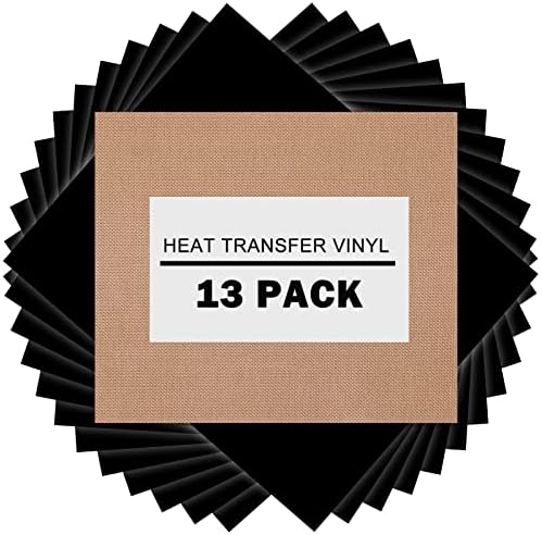 XSEINO HTV Heat Transfer Vinyl for T-Shirts 12"x10" -13Pack Perfect Iron On Vinyl for Cricut