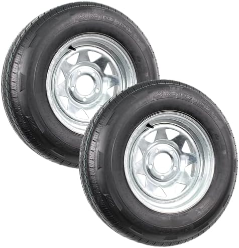 eCustomrim 2-Pack Radial Trailer Tire Rim Assembly ST205/75R14 Galvanized