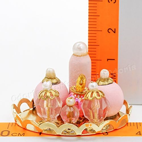 Odoria 1/12 Miniature Perfume Tray Dollhouse Decoration Accessories, Pink