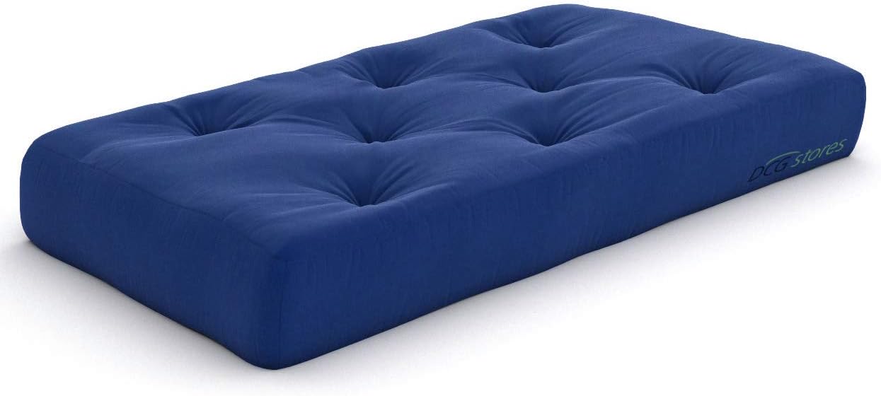 Nirvana Futons Plush, Comfortable 8-Inch Full Futon Mattress, Microfiber Fudge - Made in USA