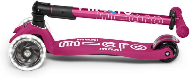 Micro Kickboard | Maxi Foldable LED Kids Scooter for Ages 5-12 | Children